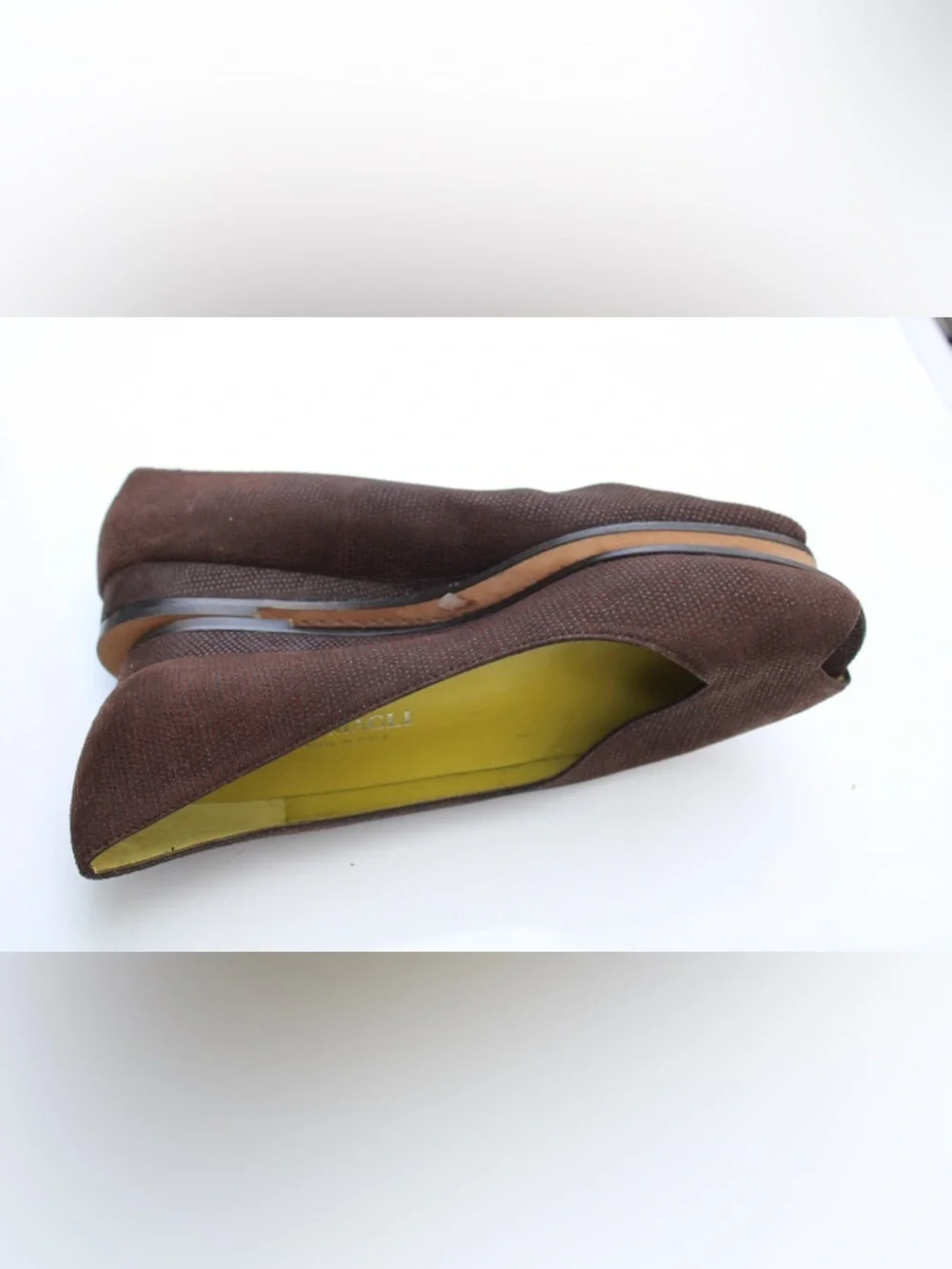 Bruno Magli peep toe flats Made